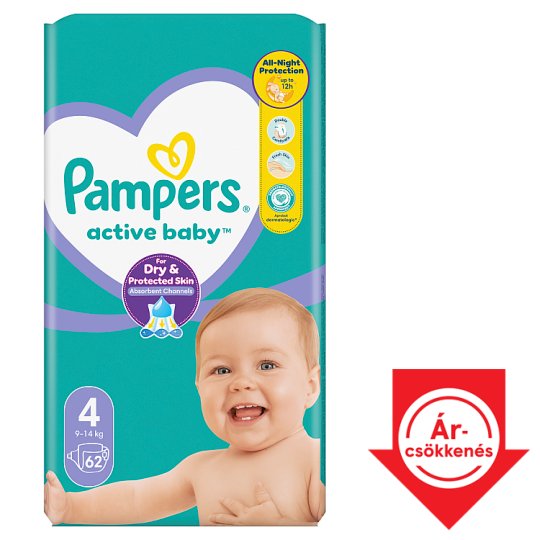 pampers active baby 4 62 szt tesco