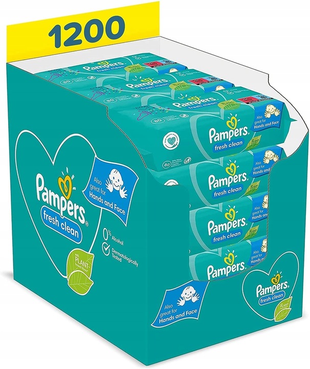 fresh clean pampers 4 x cena