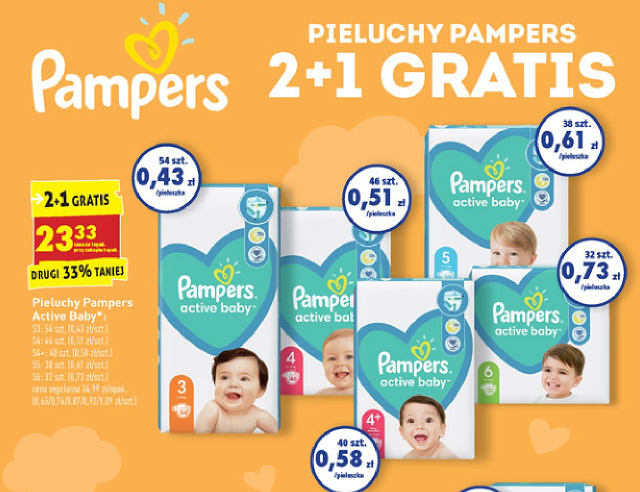 pampers active babbay biedronka 4