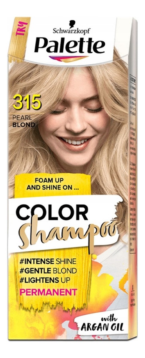 palette color shampoo szampon koloryzujący 315 perłowy blond