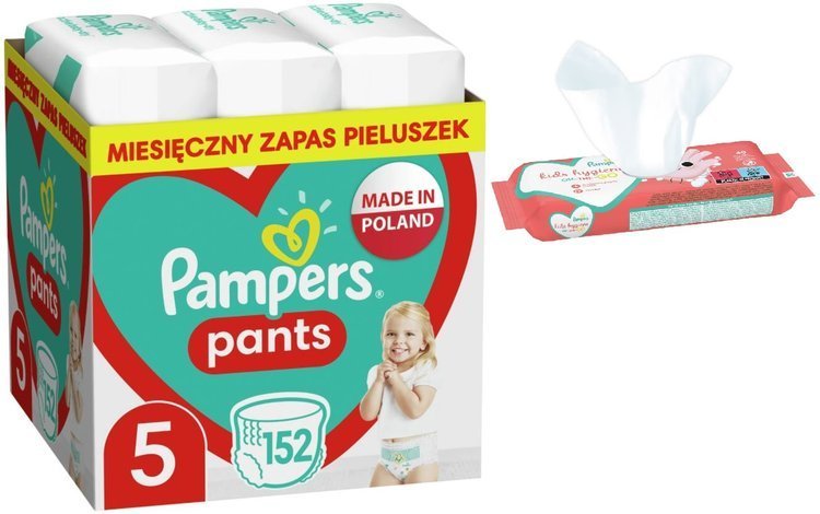 pieluchomajtki pampers pants 5 12-17 kg miesięczny zapas 152