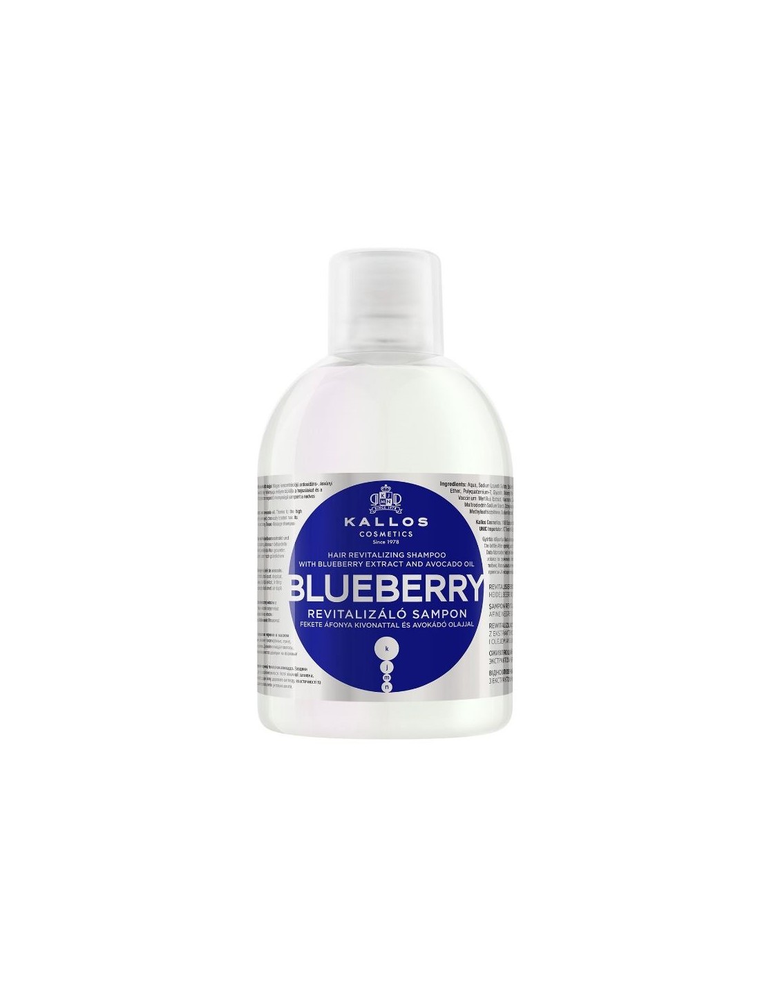 kallos blueberry rewitalizujący szampon do włosów 1000ml
