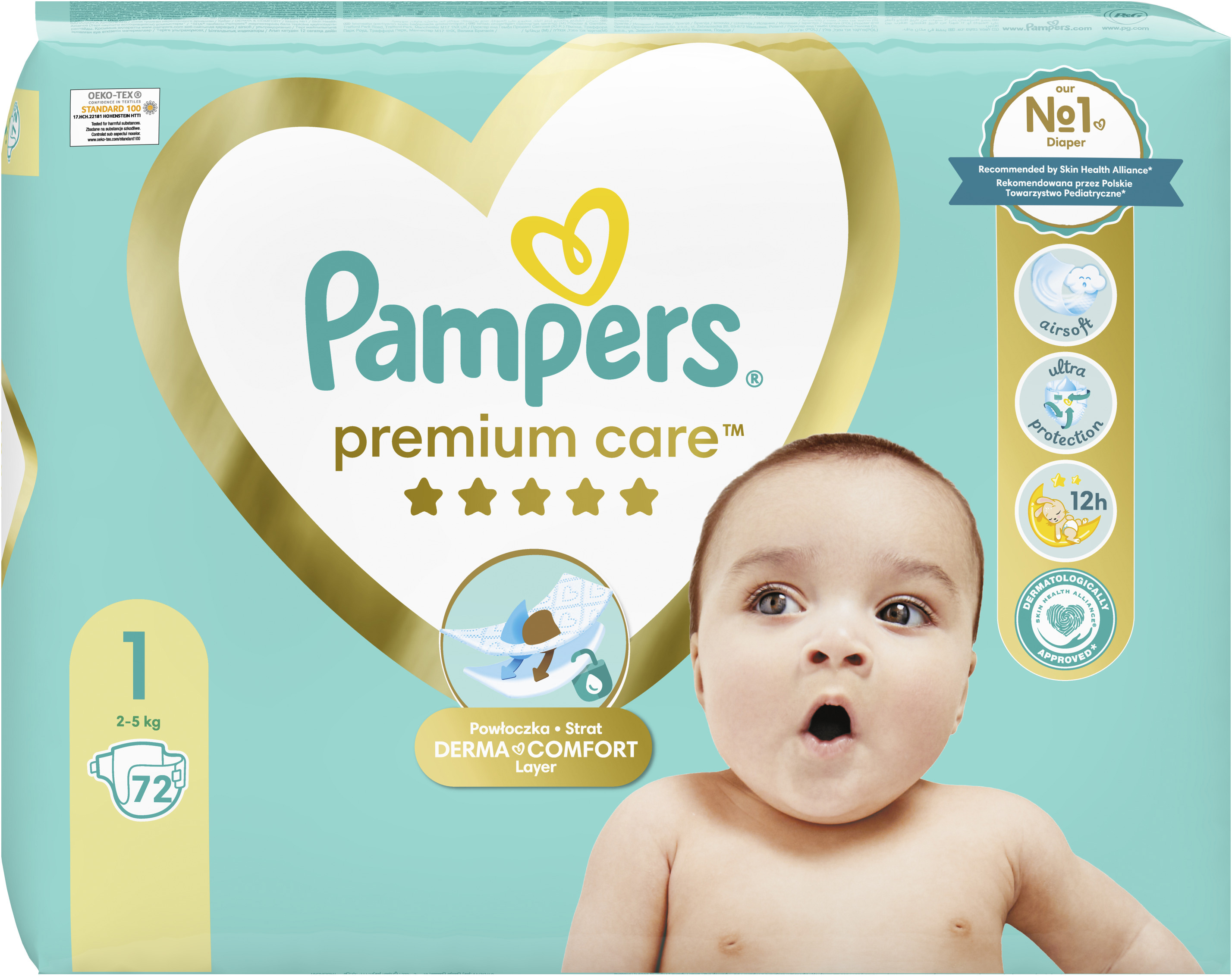 pampers premium care rozmiar 1 newborn 2-5 kg