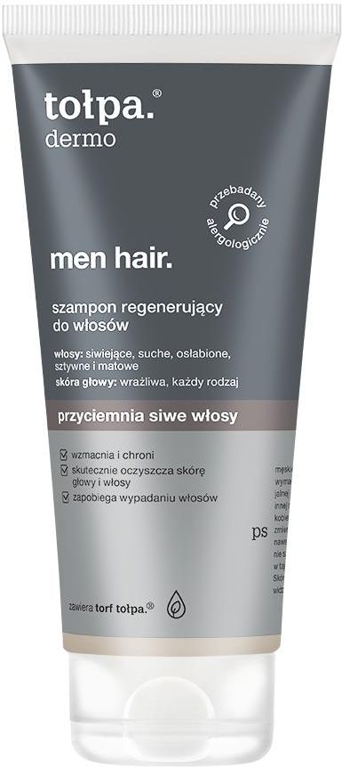 dermo men hair regenerujący szampon do włosów siwych tołpa