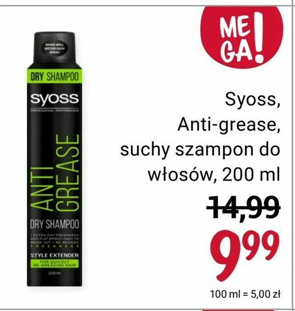 syoss suchy szampon cena rossman