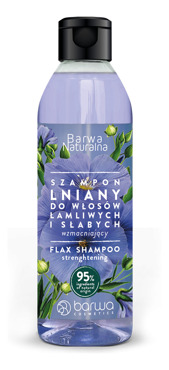 barwa naturalna lniany szampon do włosów z kompleksem witamin