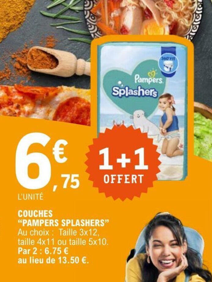 pampers splashers leclerc