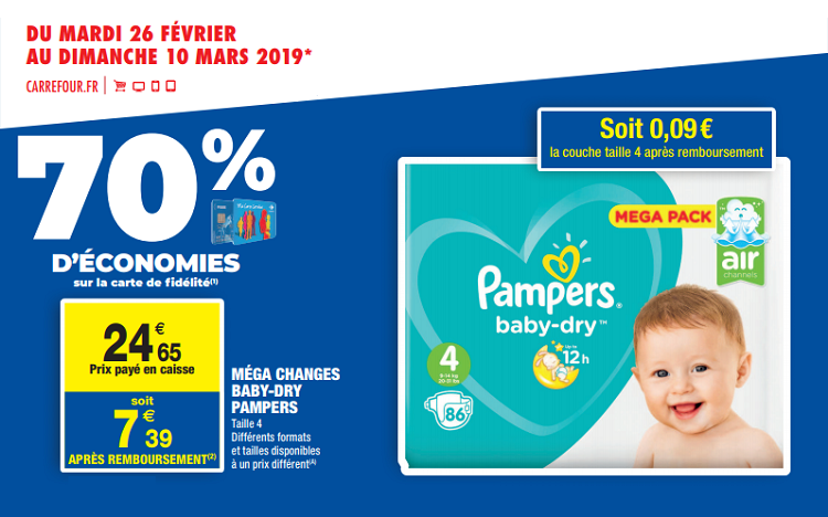 promotion couches pampers