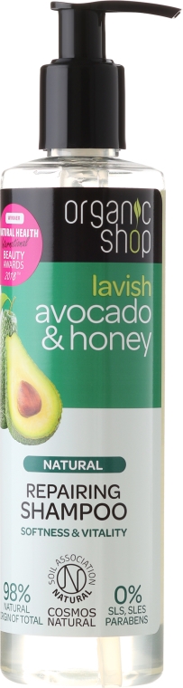 organic shop szampon avocado skład