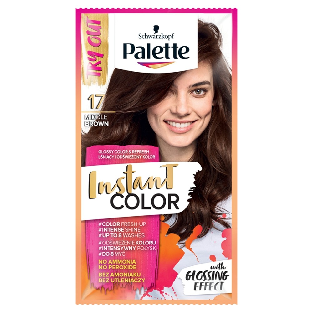 pallete instant color szampon koloryzujący nr 17 średni brąz