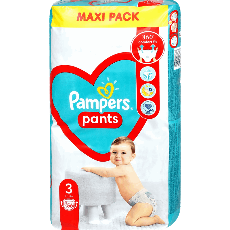 pieluchomajtki pampers 3 60 szt