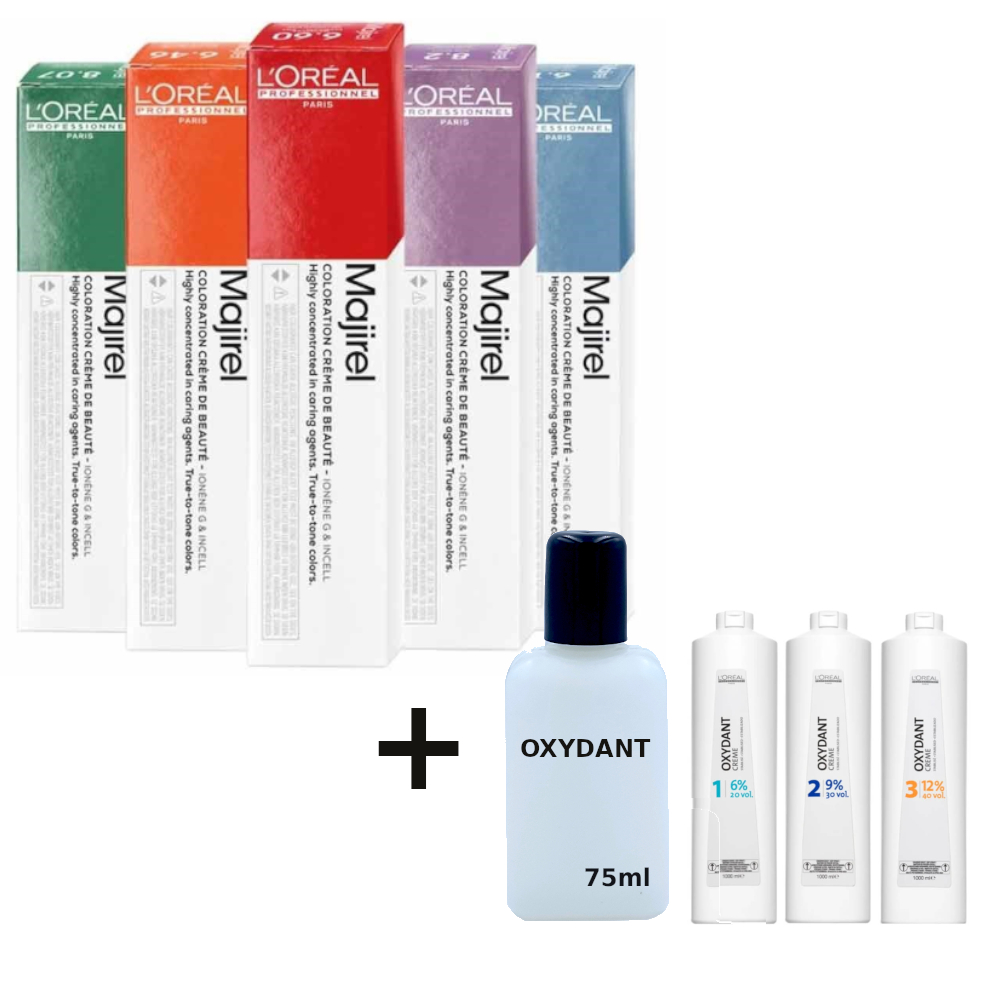 loreal majirel zestaw do koloryzacji farba oxydant szampon