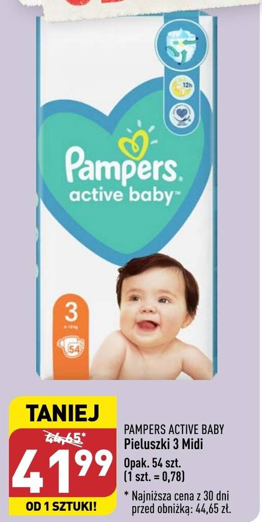 pampers 54 szt cena