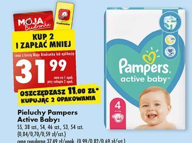 pampers active babbay biedronka 4