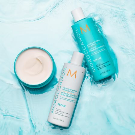 moroccanoil moisture repair odżywka do włosów zniszczonych zabiegami chemicznym