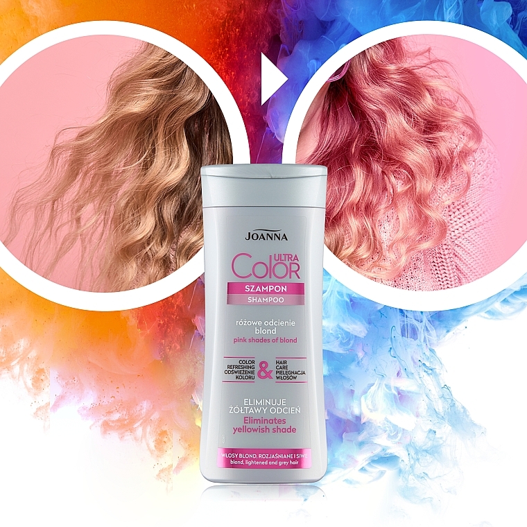 różowy szampon do włosów jaki efekt