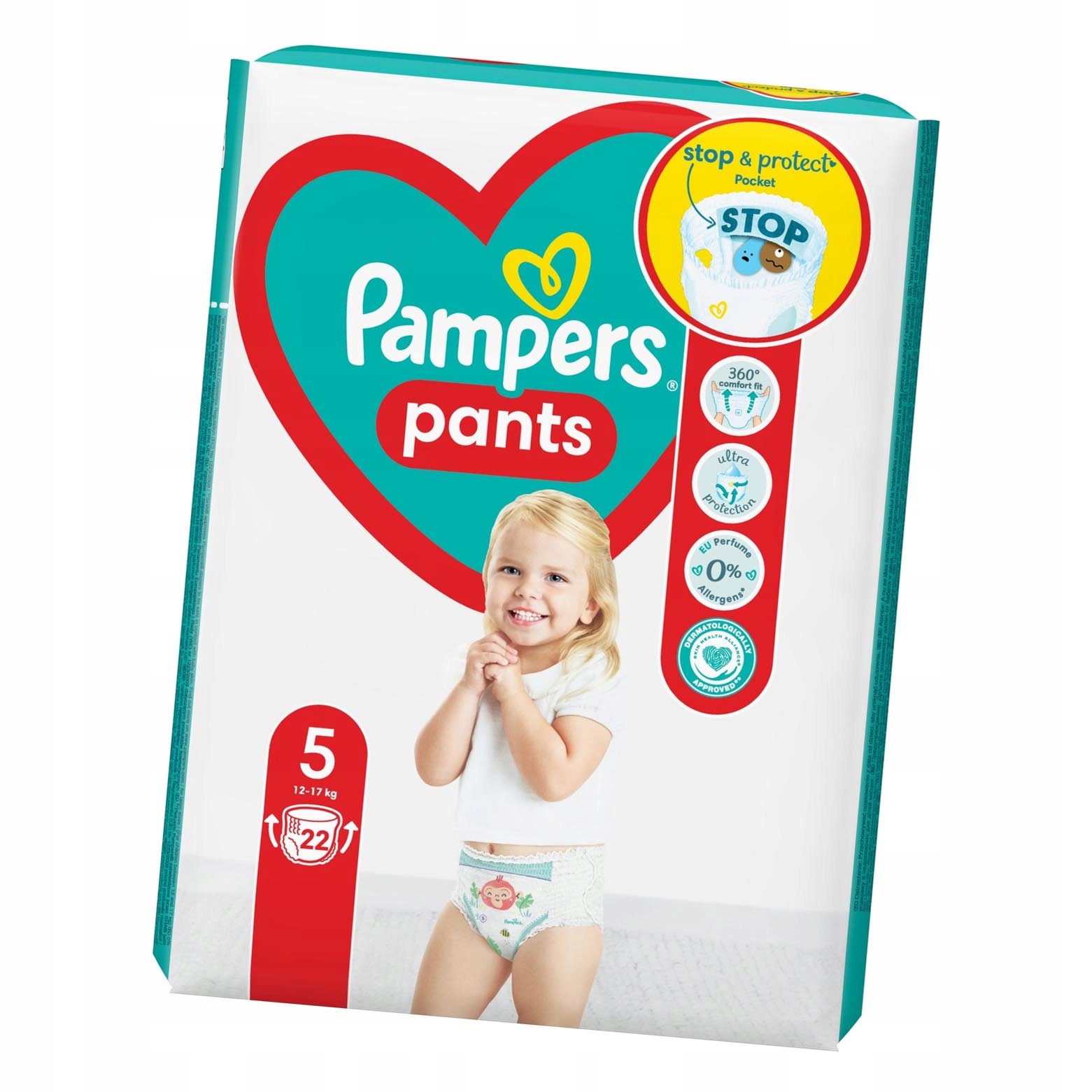 pampers pants pieluchomajtki rozmiar 5 12-17 kg junior 22 szt.społem