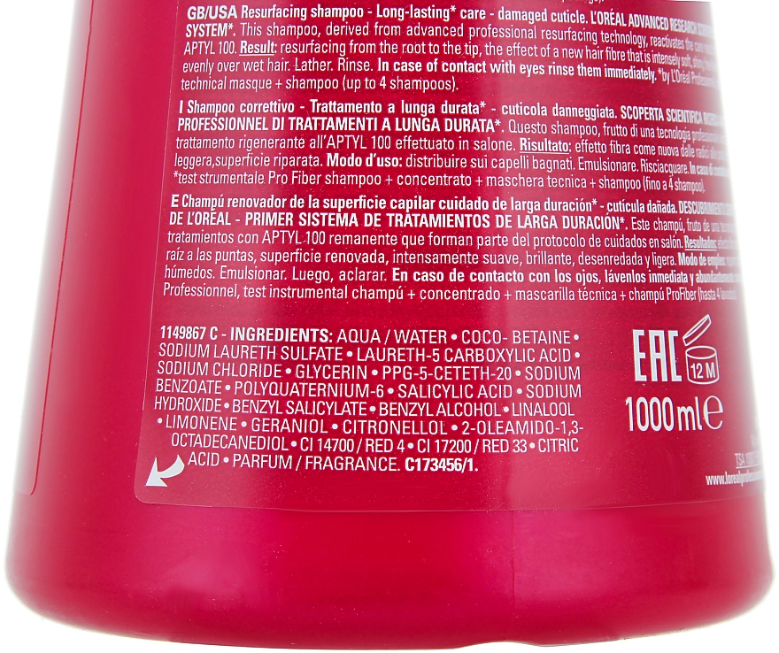 loreal pro fiber rectify szampon