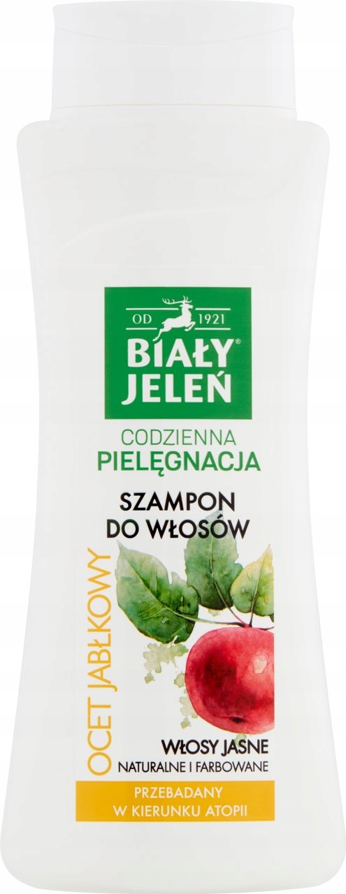 szampon biały jeleń z octem jabłkowym do włodów ciemnych