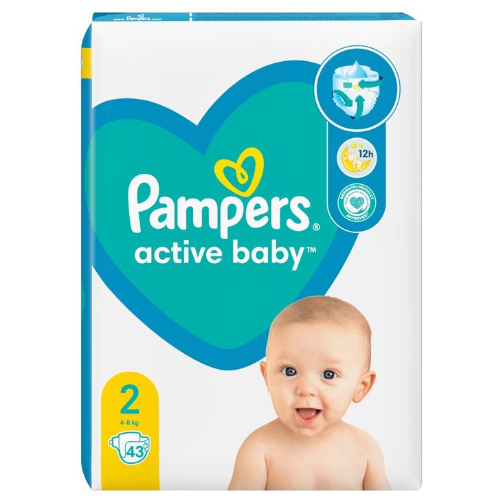 pampers active baby new baby pieluchy jednorazowe rozmiar 2 mini