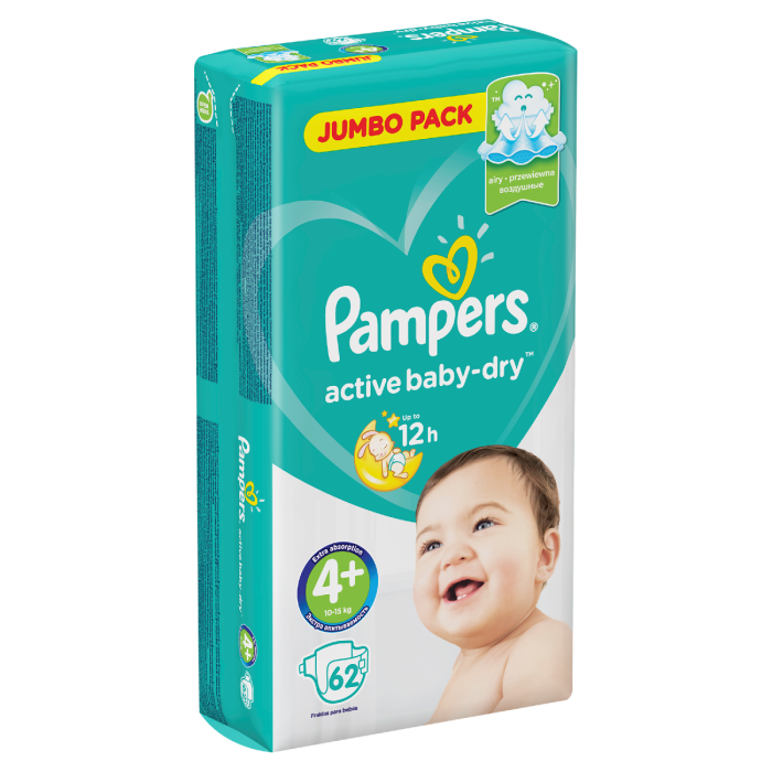 pampers active dry 4 plus