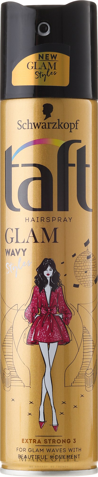 taft glam wavy styles bardzo mocny lakier do włosów