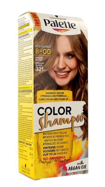 palette color shampoo szampon koloryzujący nr 321 średni blond