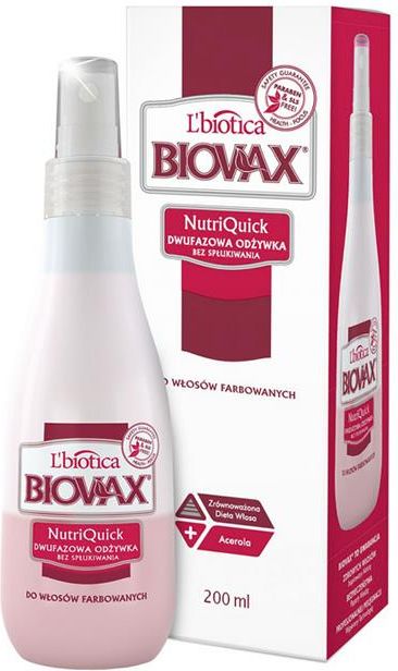 lbiotica biovax quick dwufazowa odżywka do włosów słabych i wypadających