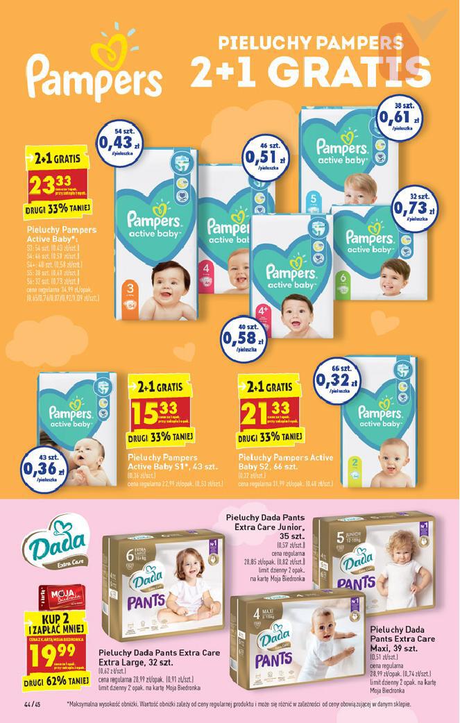 pieluchy pampers biedronka promocja