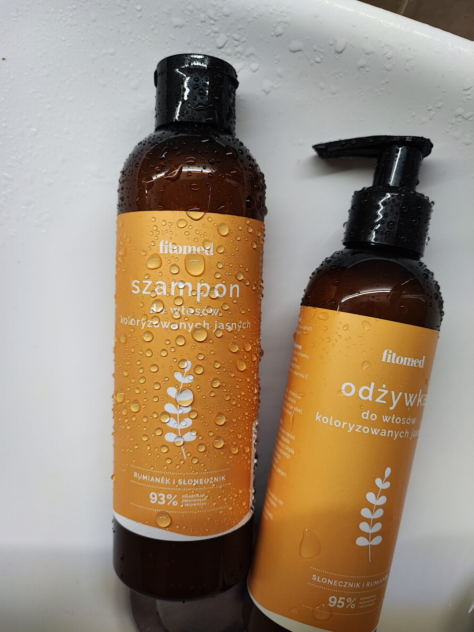 szampon do włosów koloryzowanych odcienie jasne rumianek i słonecznik
