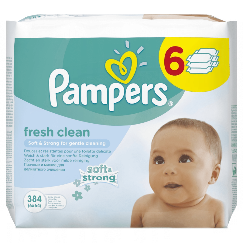 chusteczki nawilżane pampers 6x64 szt