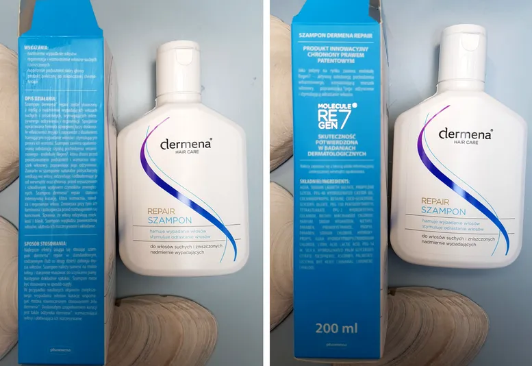 dermena hair care repair szampon do włosów suchych i zniszczonych