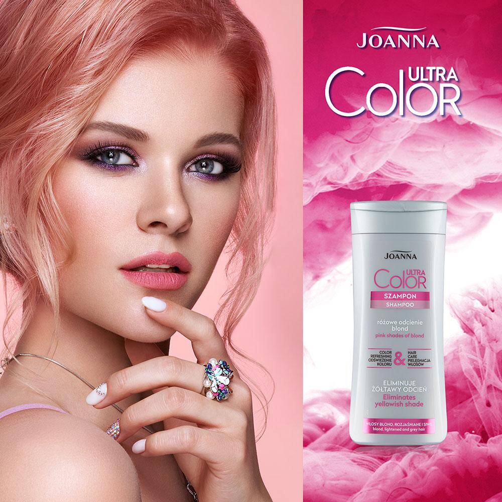 szampon tonujący różowy do włosów blond