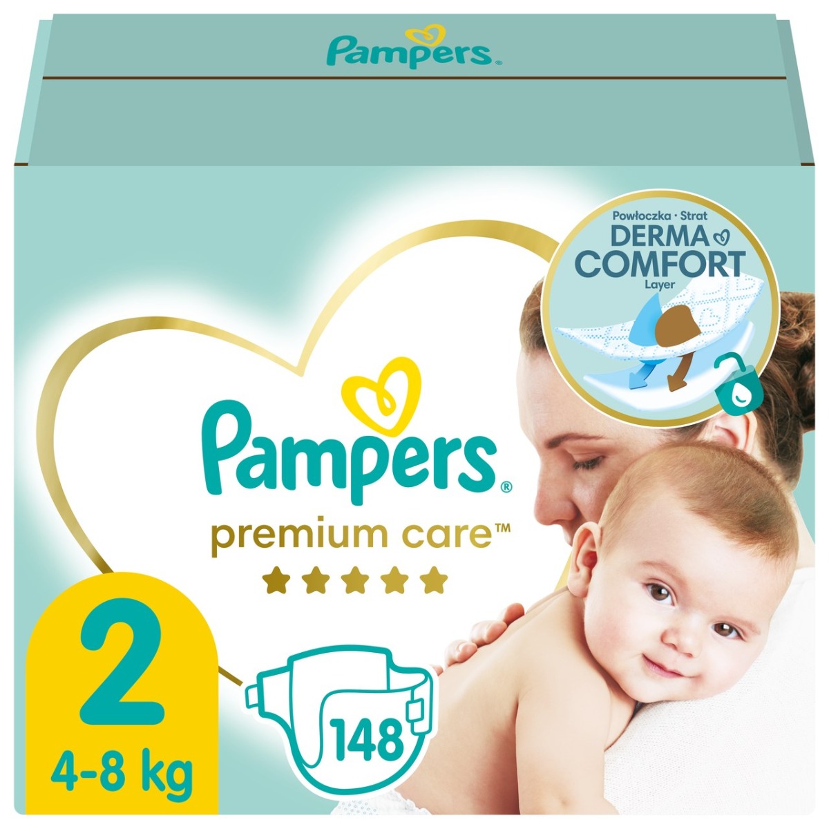 pampers 148 sztuk rozmiar 2