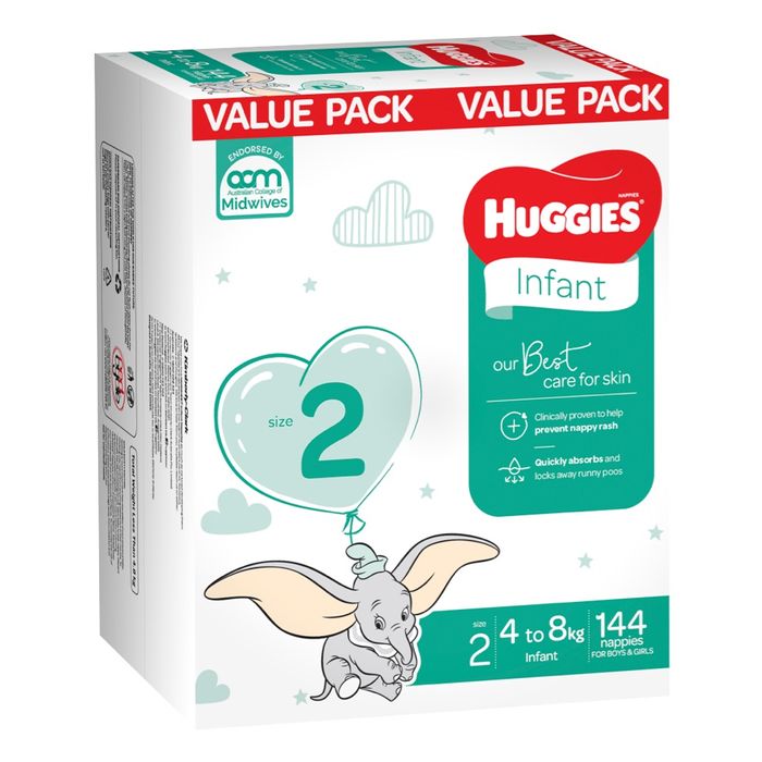 pampersy huggies 2 mega box