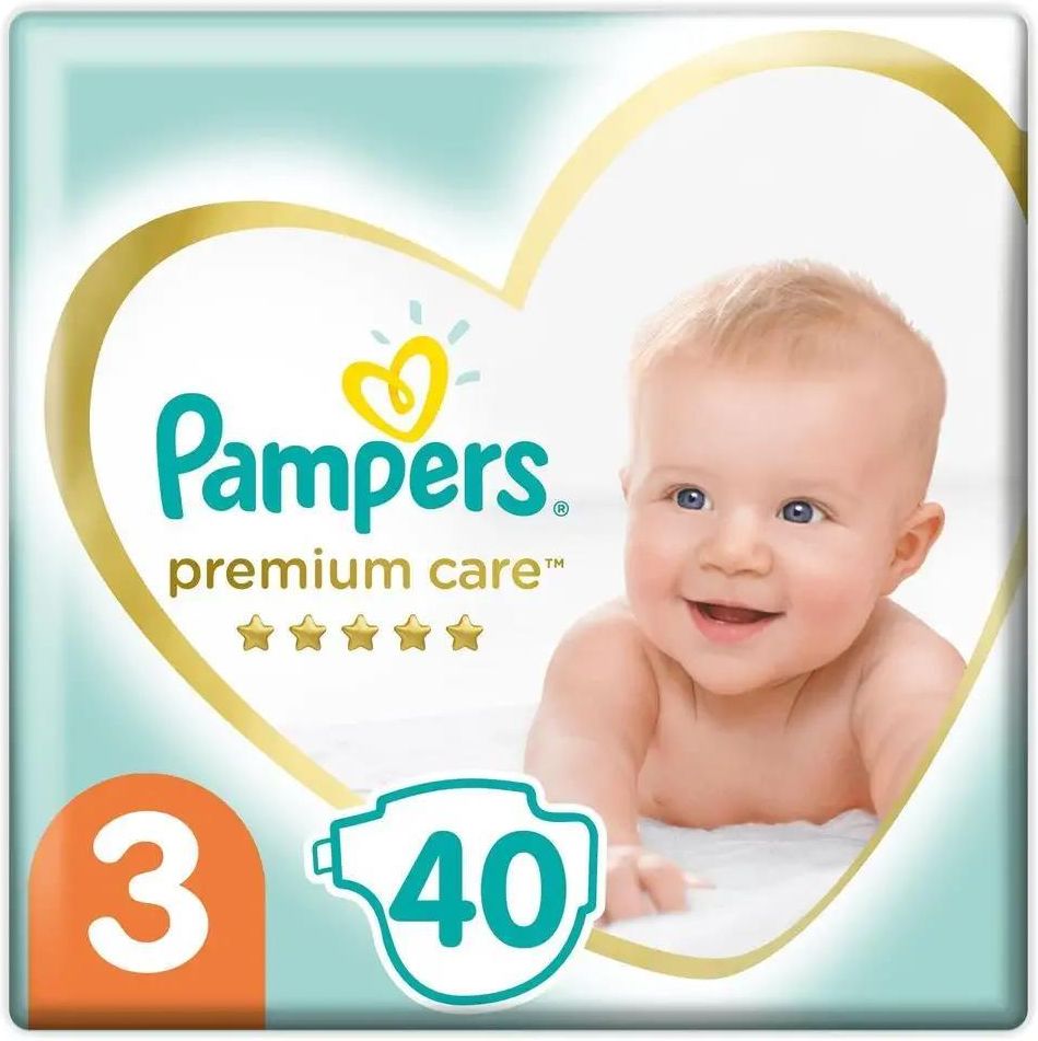 pampers care premium 3 40 sztuk