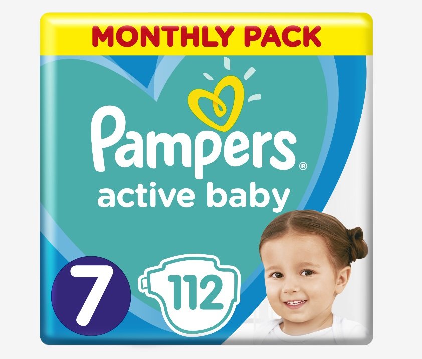 pampers baby active 7 112 szt