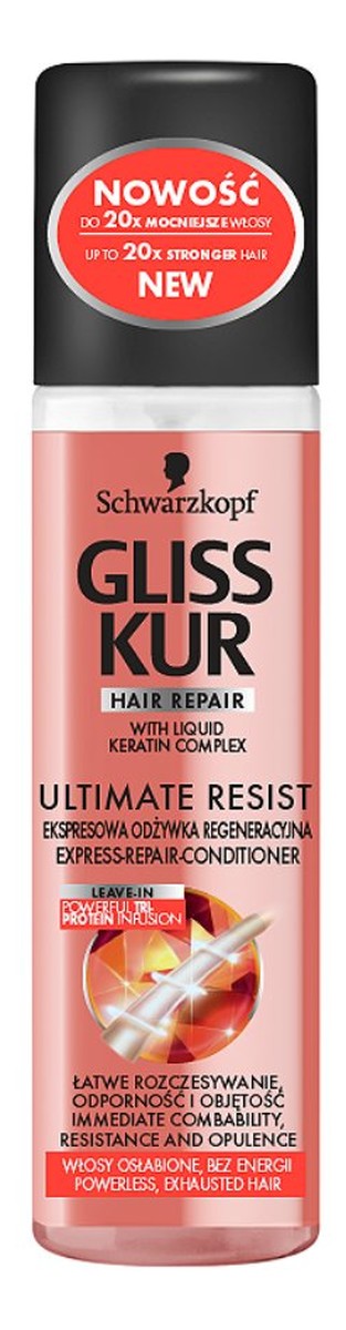 gliss kur ultimate resist ekspresowa odżywka regeneracyjna do włosów