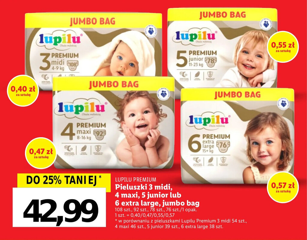 jumbo pack pieluchy lidl promocja naj 2o19