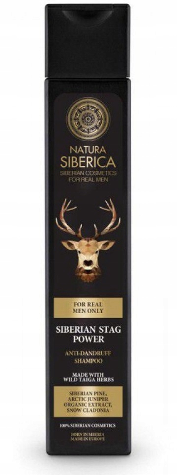 natura siberica men siberian stag power szampon przeciwłupieżowy dla mężczyzn