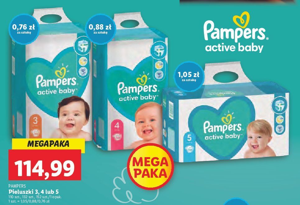 lidl pampers activ vaby 3