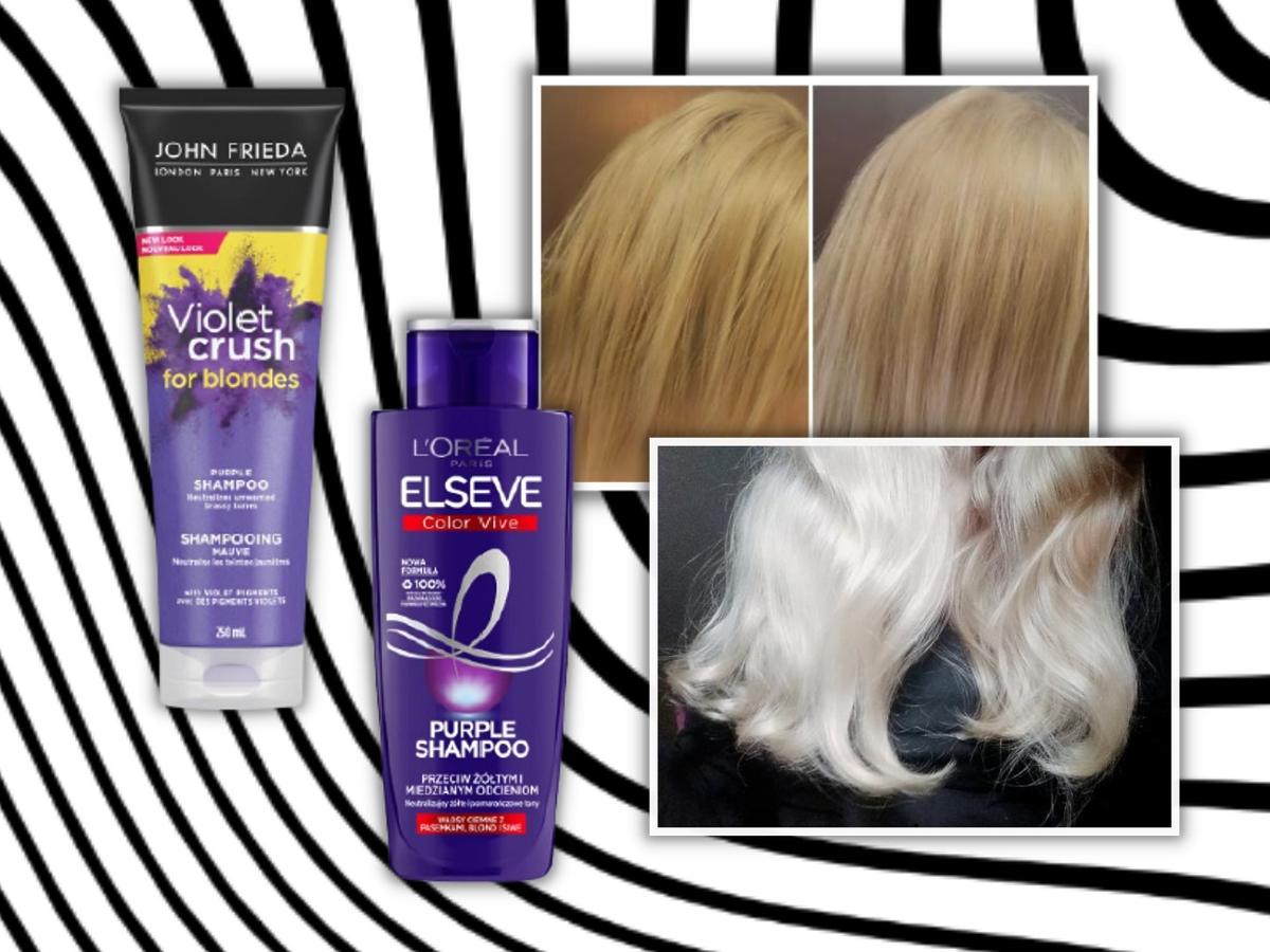 fioletowy szampon na naturalne blond włosy