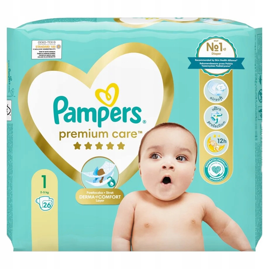 pieluchy pampers premium care 1 new born 220
