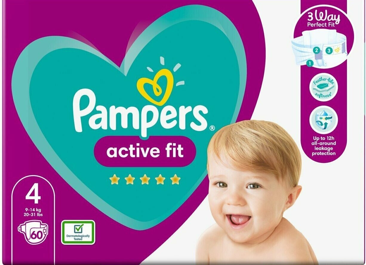 pampers premium active fit nappy pants size 4