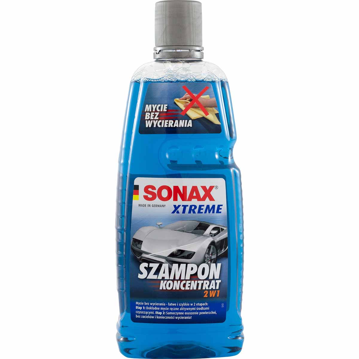 sonax szampon 2w1 koncentrat bez wycierania 1l