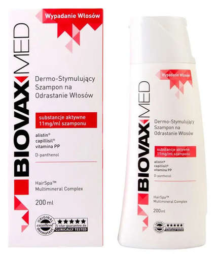 lbiotica biovax med dermo-stymulujący szampon na odrastanie włosów 200ml