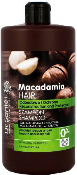 odbudowujący szampon do włosów z olejem macadamia i keratyną
