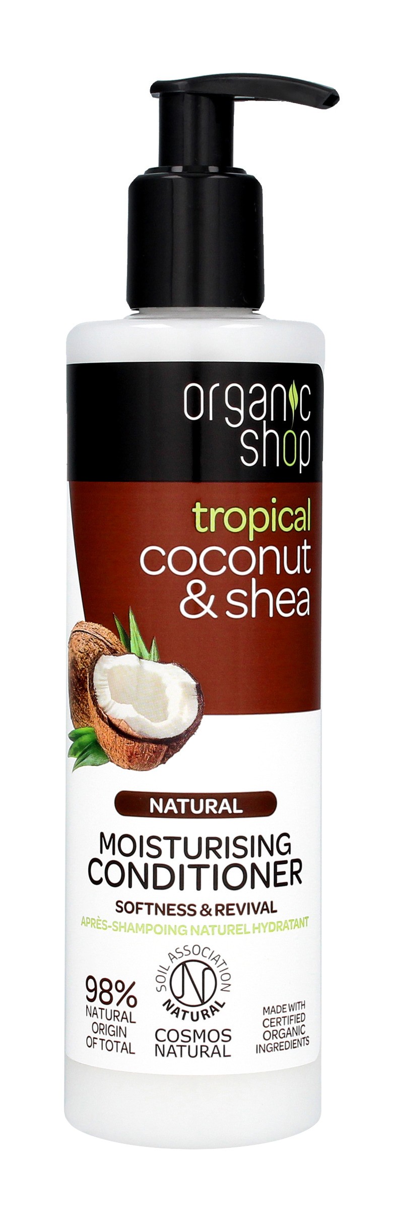 organic shop nawilżająca odżywka do włosów kokos i shea