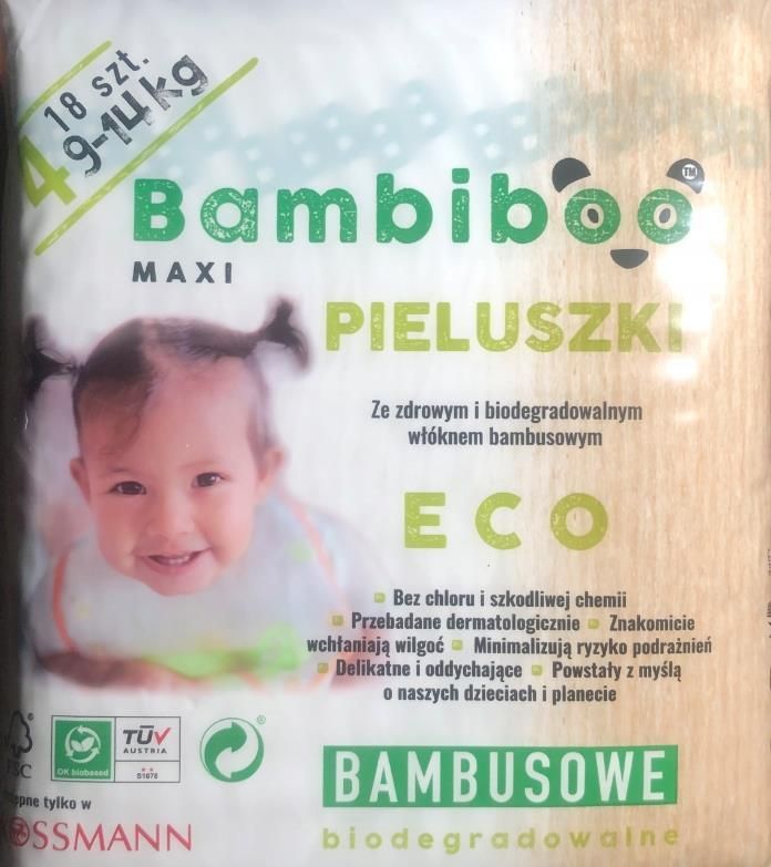 bambusowe biodegradowalne pieluchy