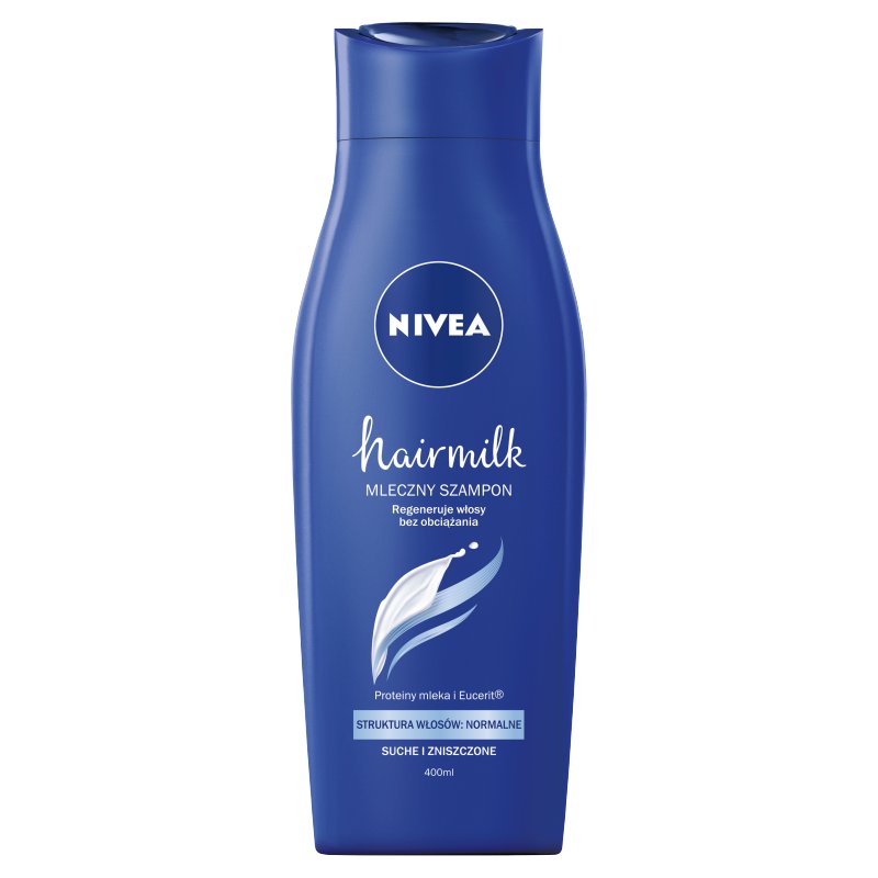 nivea hairmilk szampon pielęgnujący do włosów o strukturze grubej